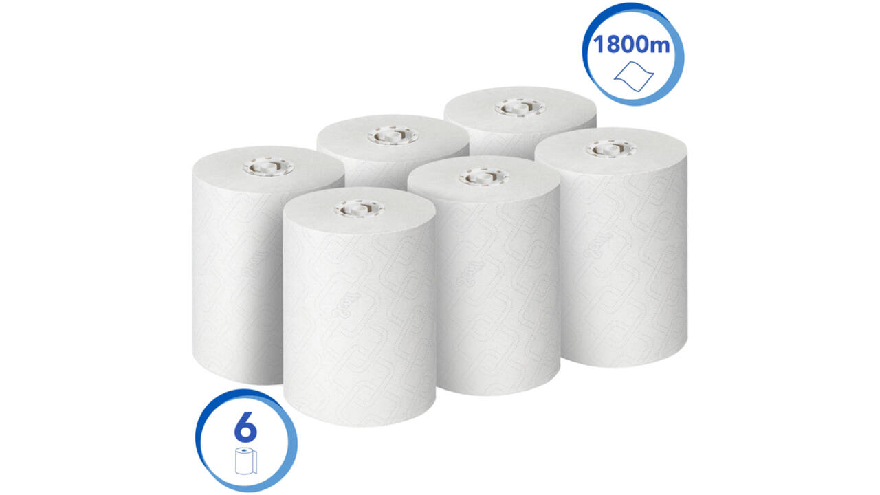 Handdoekrol Scott Control ES 1-laags 300m wit 6626