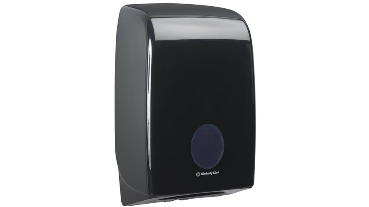Handdoekdispenser Aquarius voor i-vouw zwart 7171