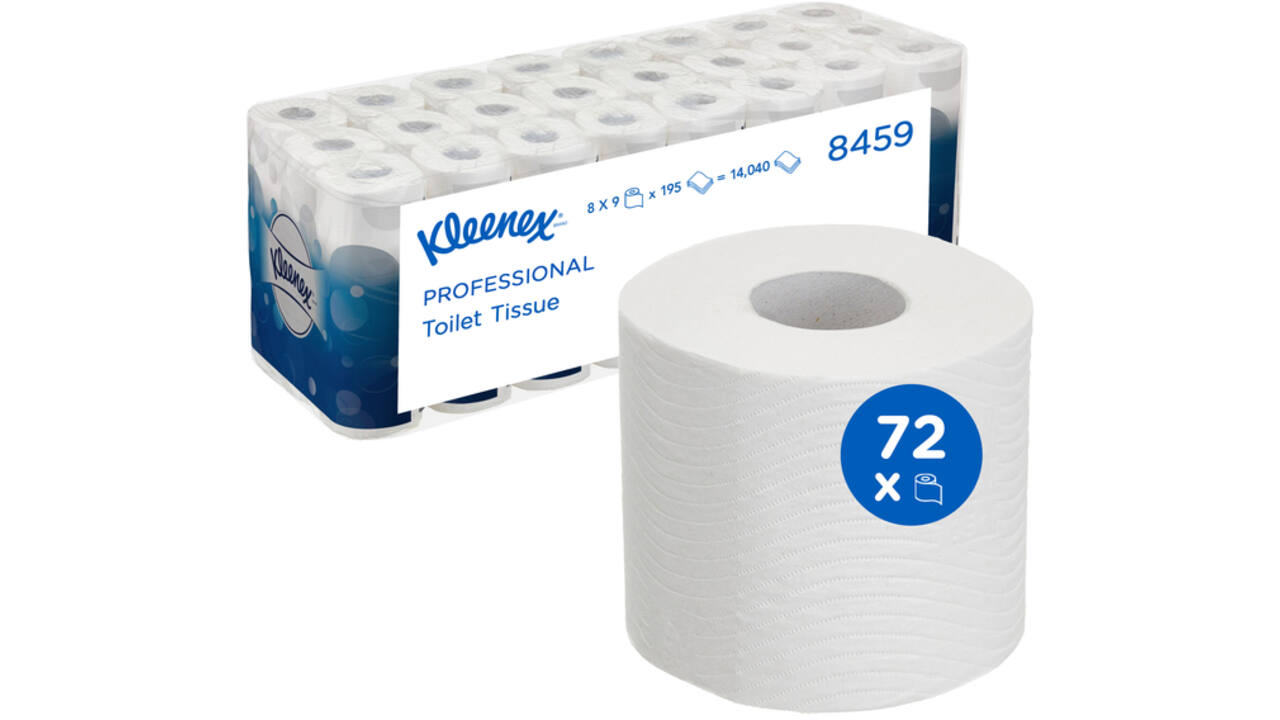 Toiletpapier Kleenex 3-laags 195vel wit 8459