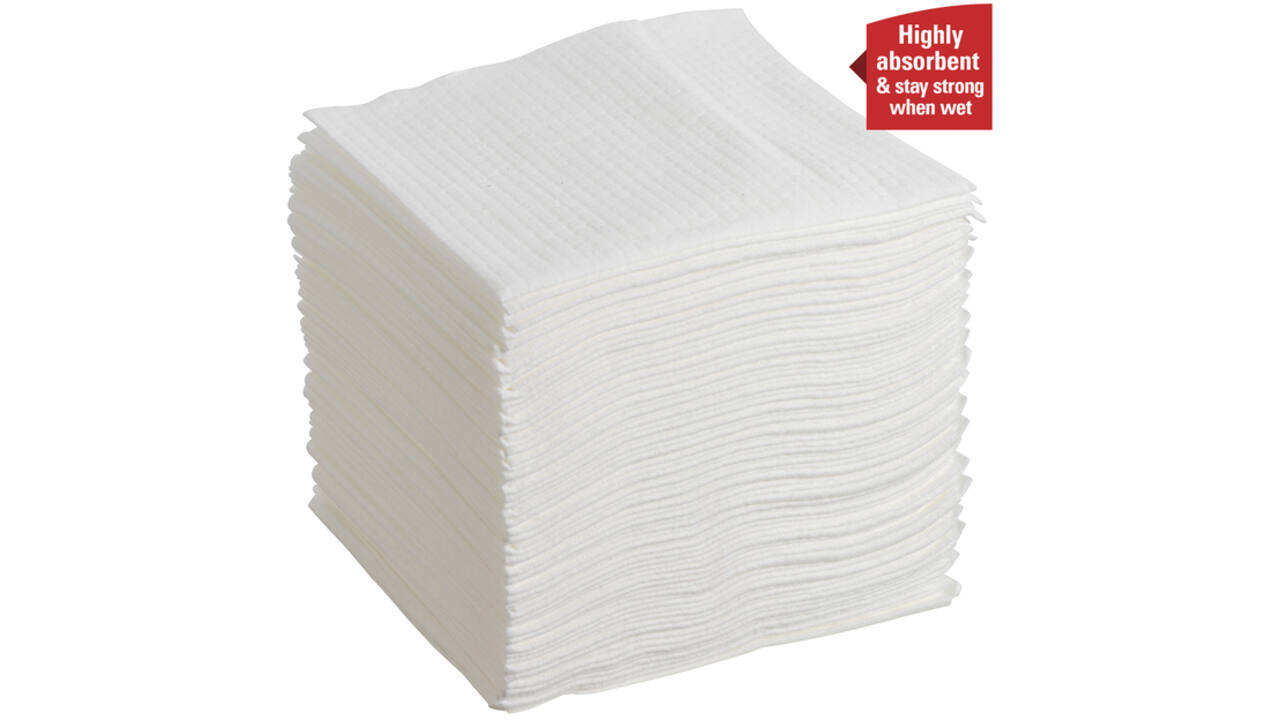 Poetsdoek WypAll X70 PowerClean 42,1x37,5cm 12x76vel wit 8387