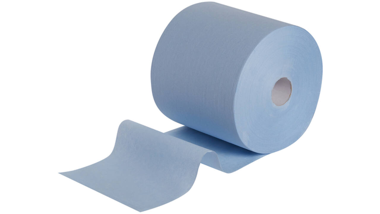 Poetsrol WypAll L10 EXTRA 1-laags 23,5cmx380m 1000vel blauw 7472