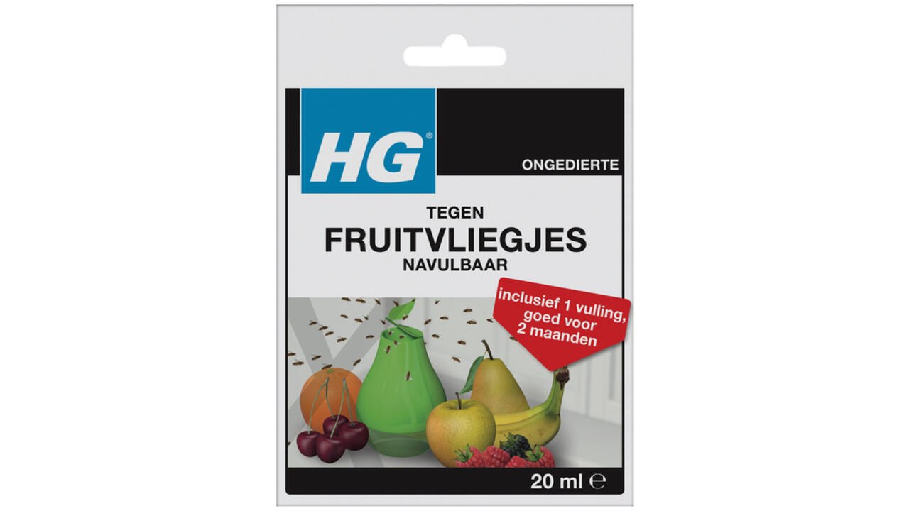 Fruitvliegjesval HG HGX met 1 navulling 20ml