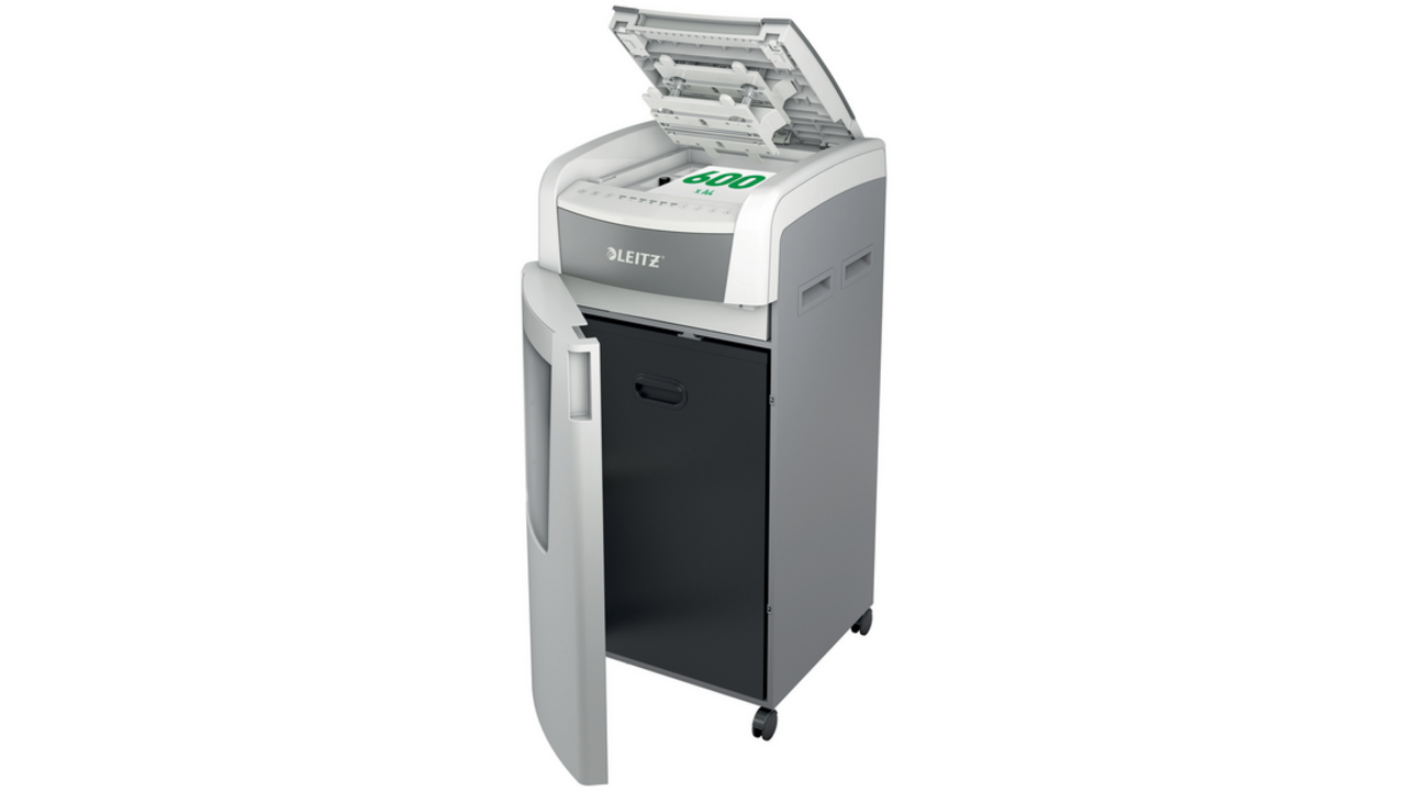 Papiervernietiger Leitz IQ Auto+ Office Pro 600 P5 snippers 2x15mm