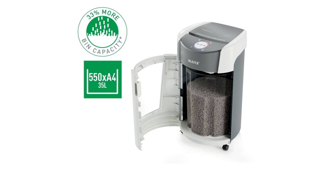 Papiervernietiger Leitz IQ OptiMax Office P5 snippers 2x15mm