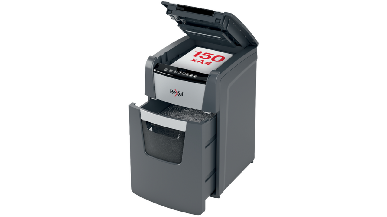 Papiervernietiger Rexel Optimum Auto+ 150M P5 snippers 2x15mm