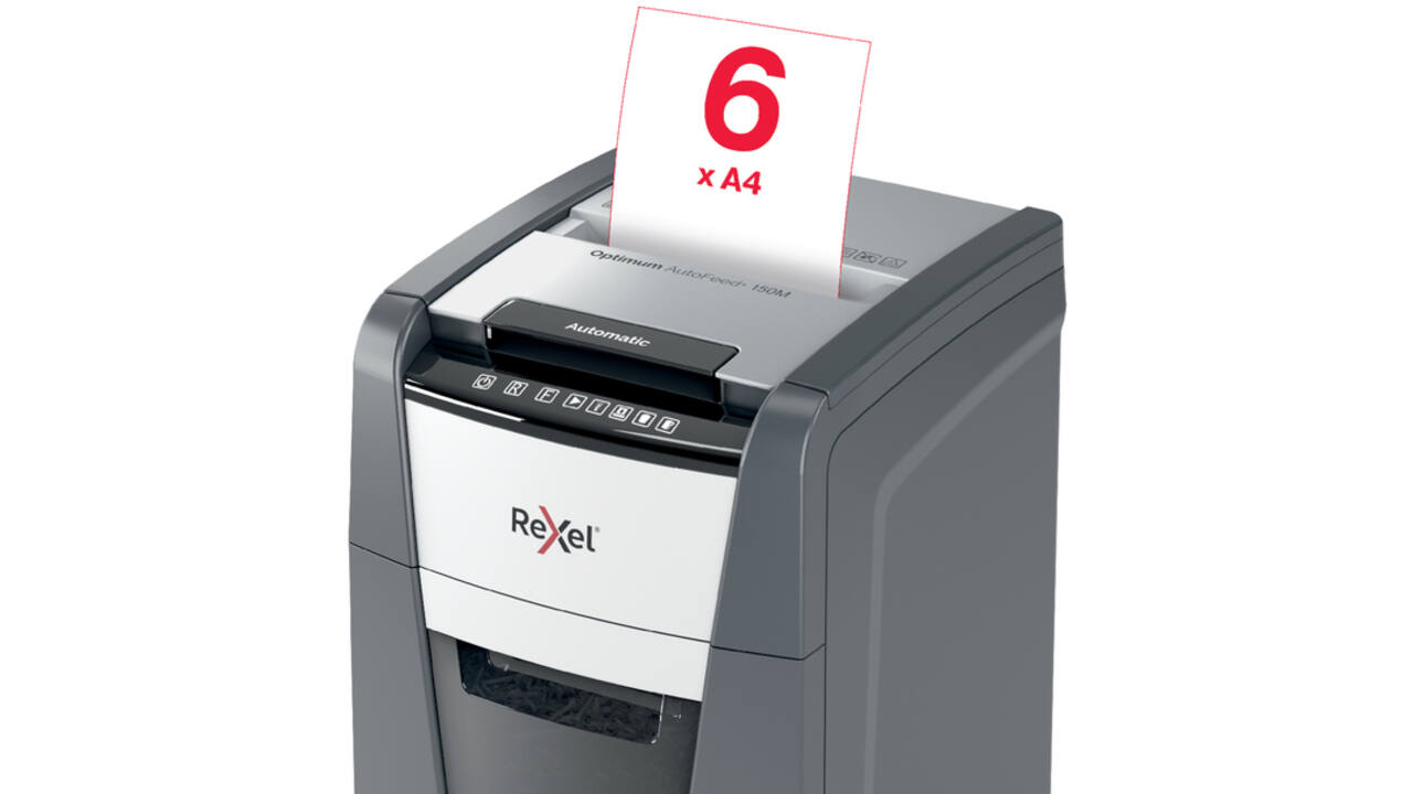 Papiervernietiger Rexel Optimum Auto+ 150M P5 snippers 2x15mm