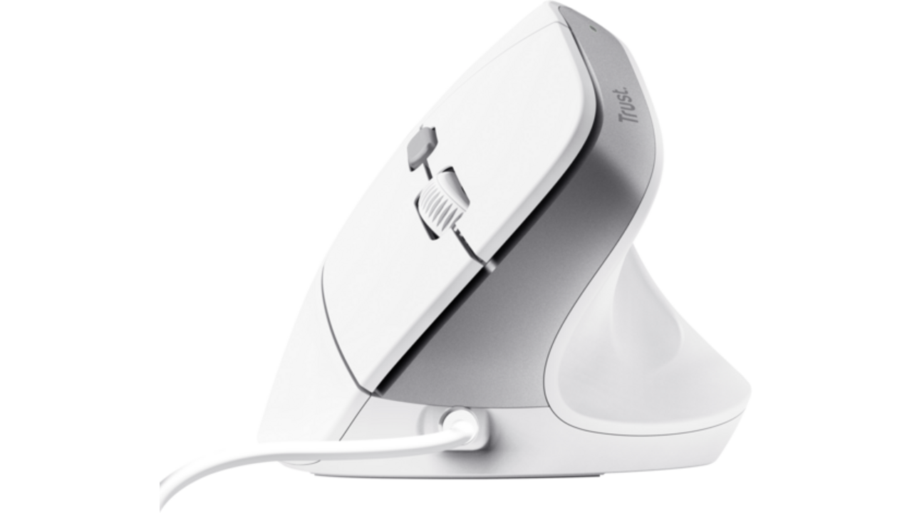 Muis Trust ergonomisch BAYO II wit
