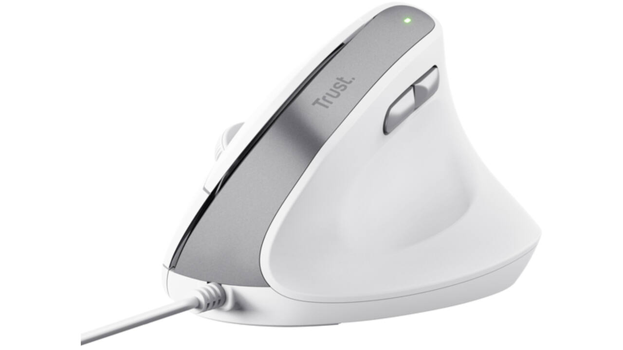Muis Trust ergonomisch BAYO II wit