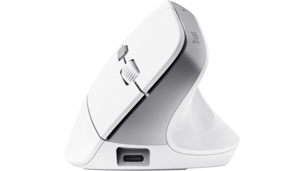 Muis Trust ergonomisch BAYO II draadloos wit
