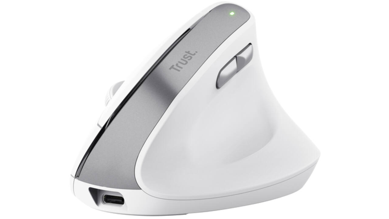 Muis Trust ergonomisch BAYO II draadloos wit