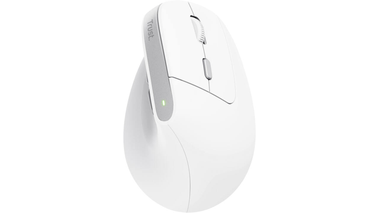 Muis Trust ergonomisch BAYO II draadloos wit