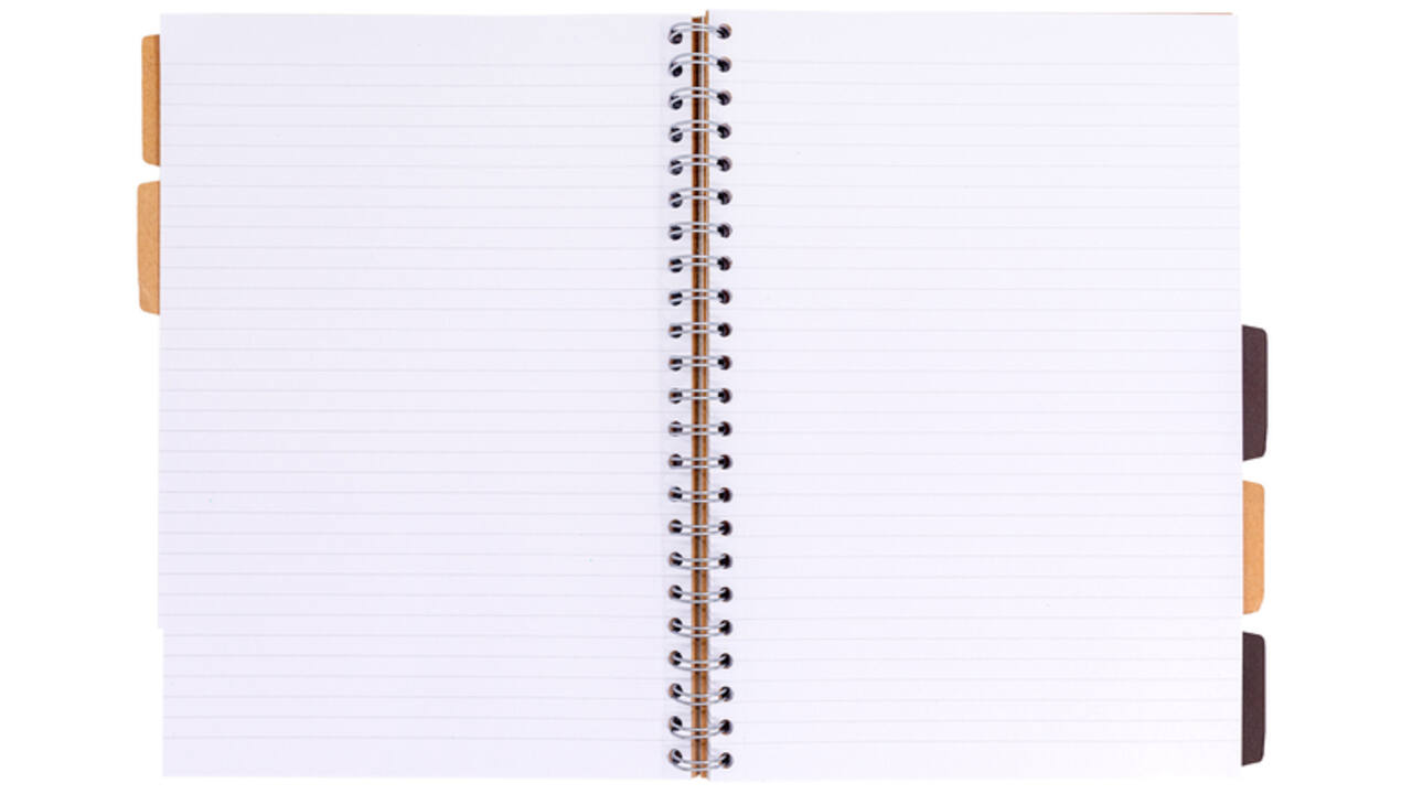 Projectboek Pukka Kraft A4 lijn 5-tabs 200 pagina's 80gr