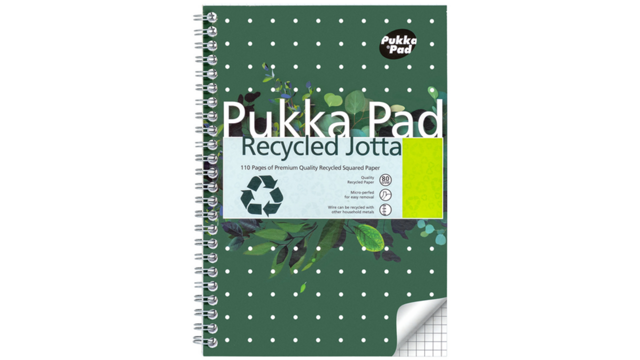 Notitieboek Pukka Jotta A5 ruit 5x5mm 110 pagina's 80gr groen