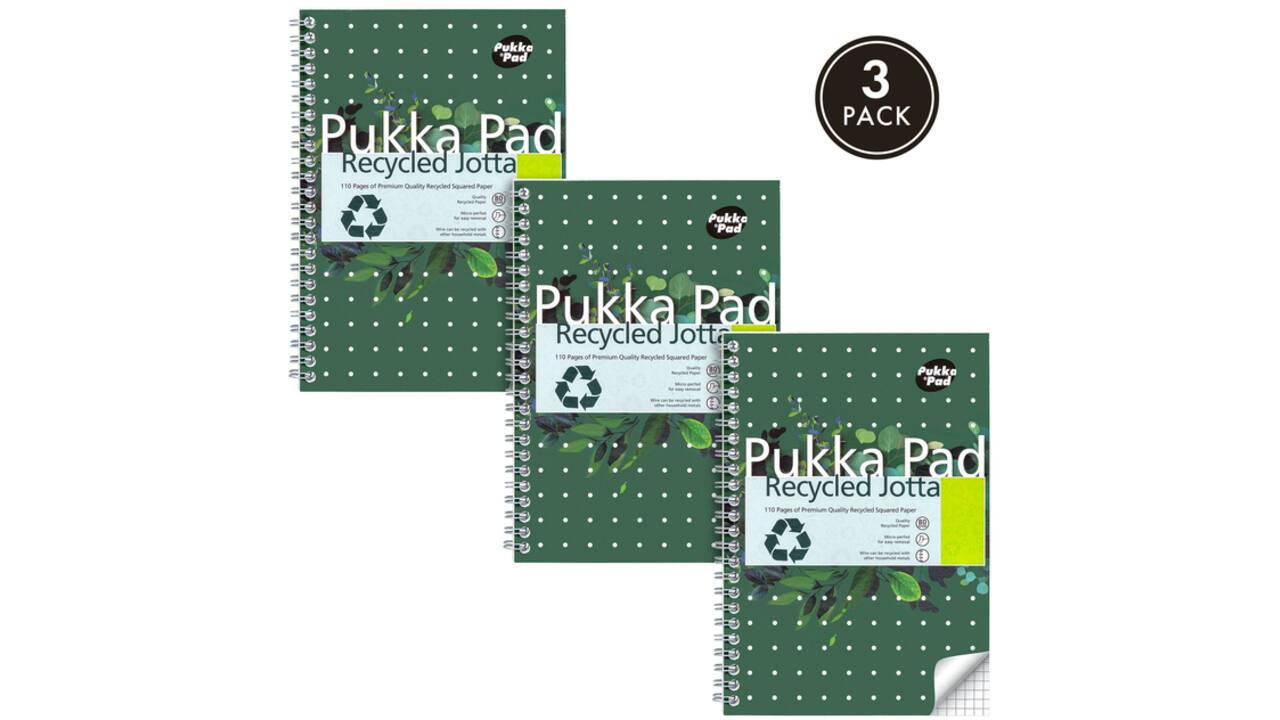 Notitieboek Pukka Jotta A5 ruit 5x5mm 110 pagina's 80gr groen