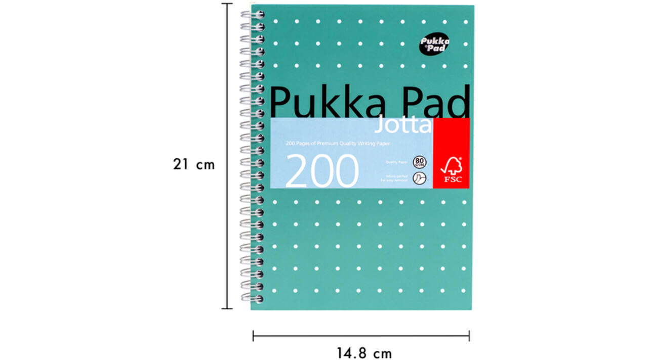 Notitieboek Pukka Jotta A5 lijn 200 pagina's 80gr groen