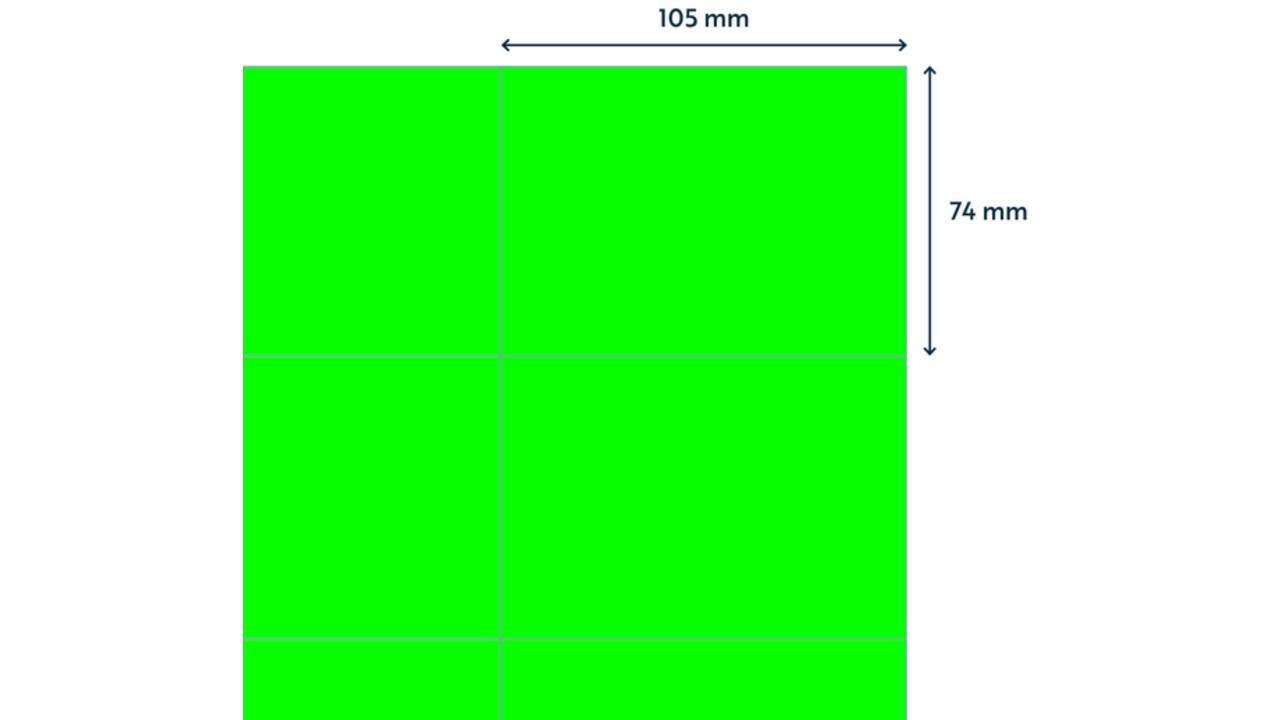 Etiket Rillprint 105x74mm fluorgroen 800 etiketten