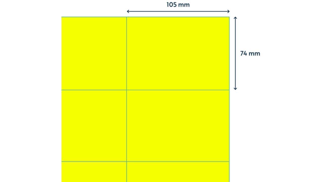 Etiket Rillprint 105x74mm fluorgeel 800 etiketten