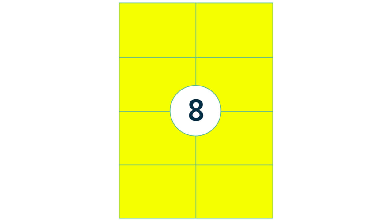 Etiket Rillprint 105x74mm fluorgeel 800 etiketten