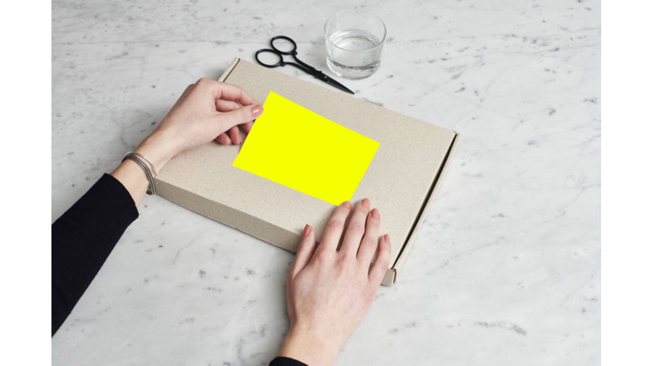 Etiket Rillprint 105x74mm fluorgeel 800 etiketten
