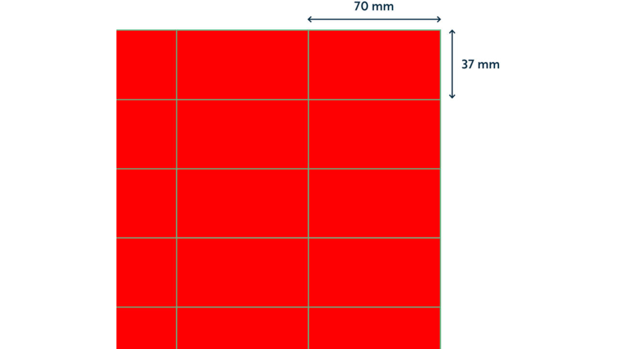Etiket Rillprint 70x37mm fluorrood 2400 etiketten