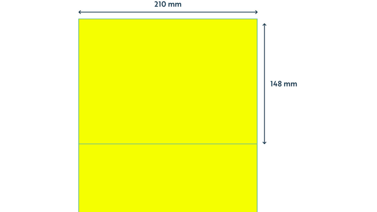 Etiket Rillprint 210x148mm fluorgeel 200 etiketten