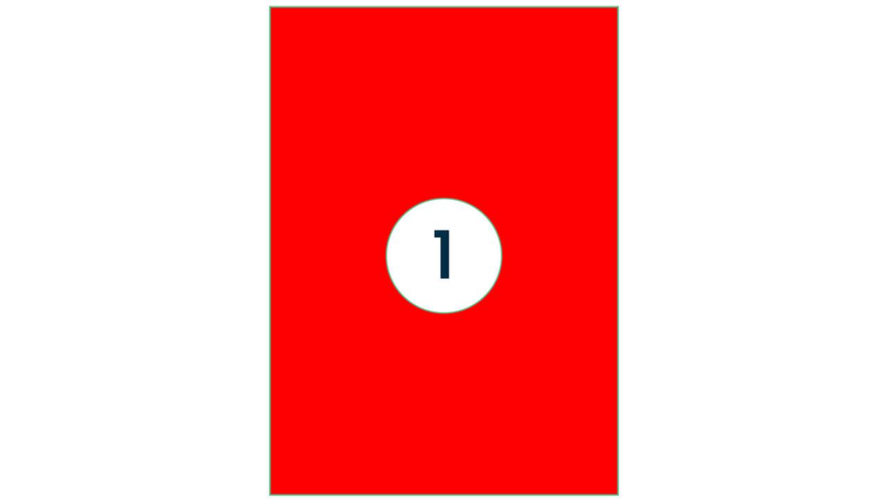 Etiket Rillprint 210x297mm fluorrood 100 etiketten