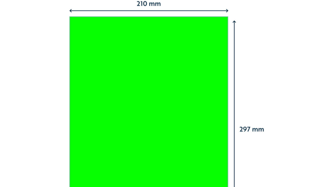 Etiket Rillprint 210x297mm fluorgroen 100 etiketten