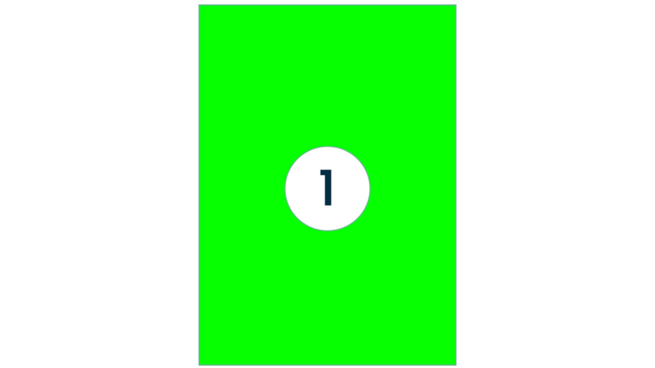 Etiket Rillprint 210x297mm fluorgroen 100 etiketten