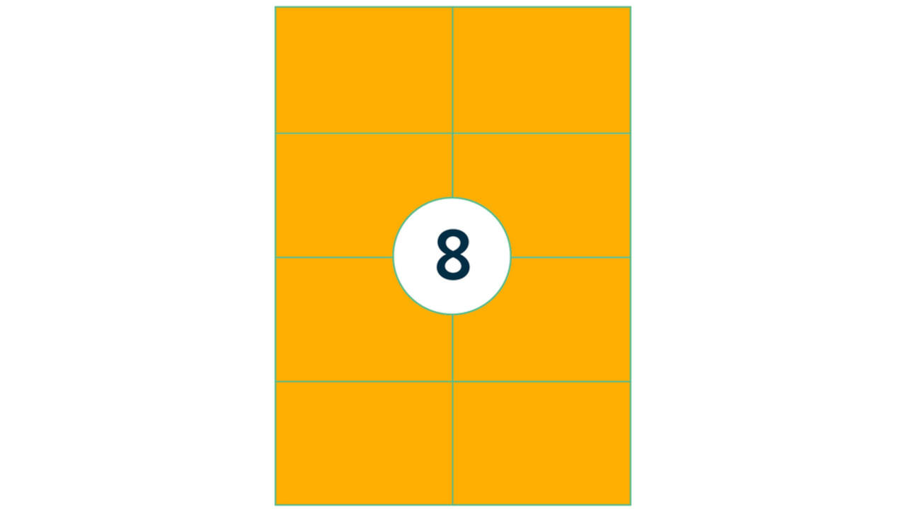Etiket Rillprint 105x74mm fluororanje 800 etiketten