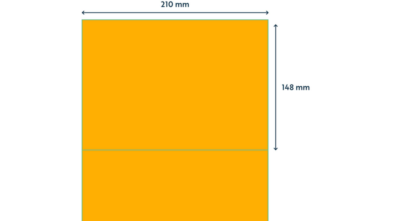 Etiket Rillprint 210x148mm fluororanje 200 etiketten