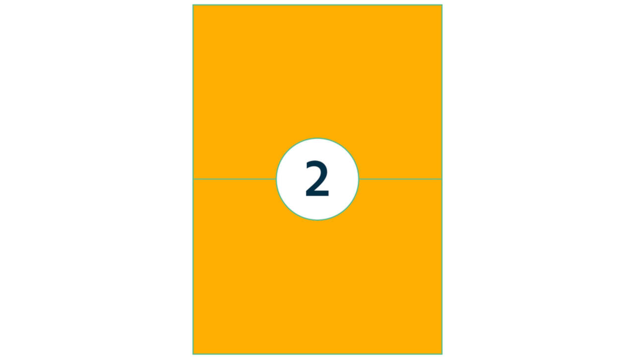 Etiket Rillprint 210x148mm fluororanje 200 etiketten