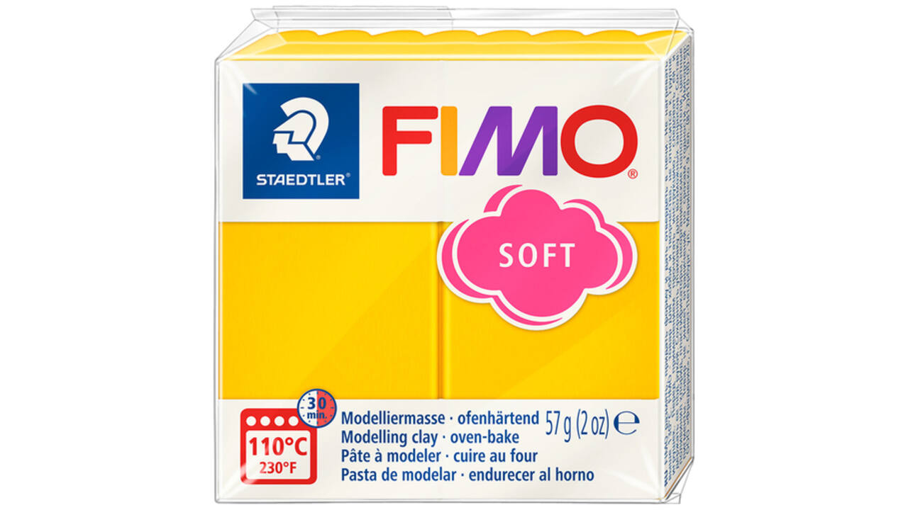 Boetseerklei Fimo soft 57 gram zonnegeel