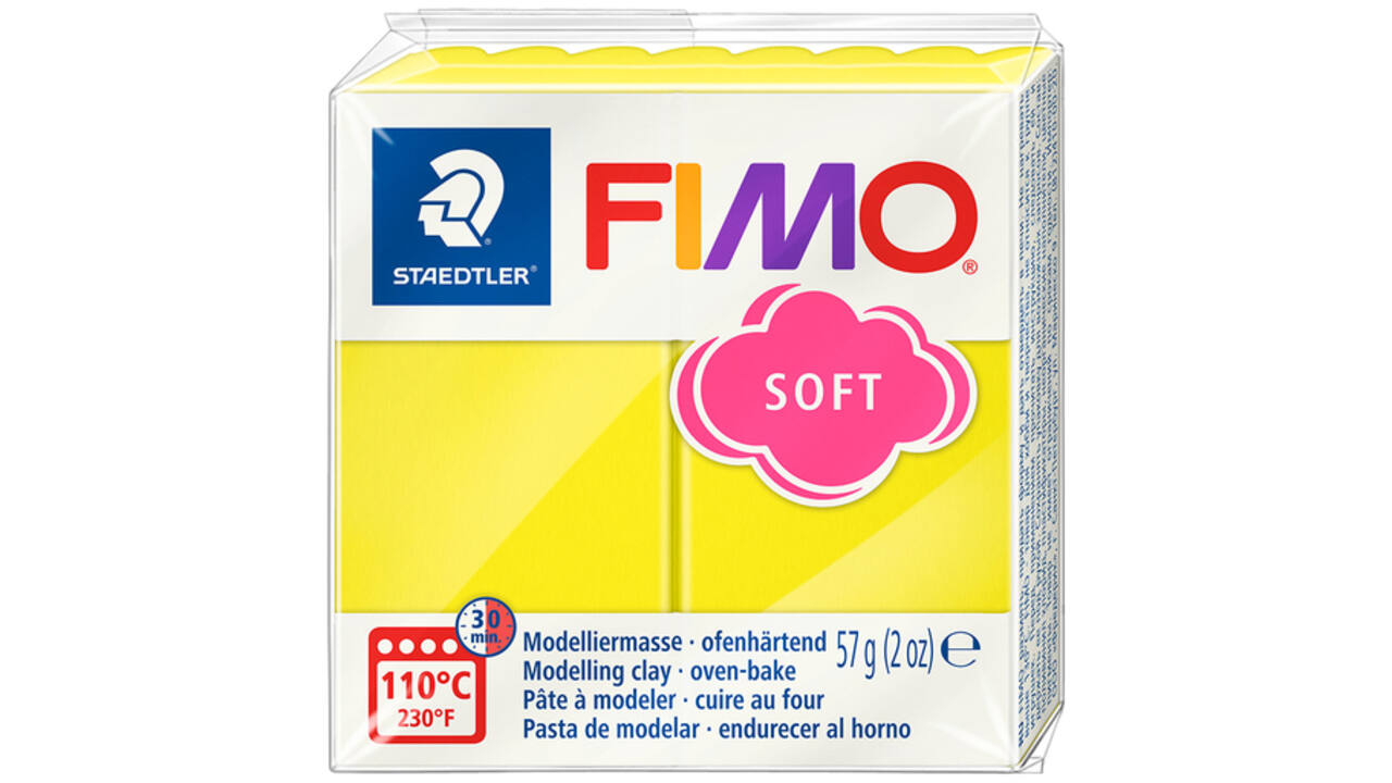 Boetseerklei Fimo soft 57 gram limoengeel
