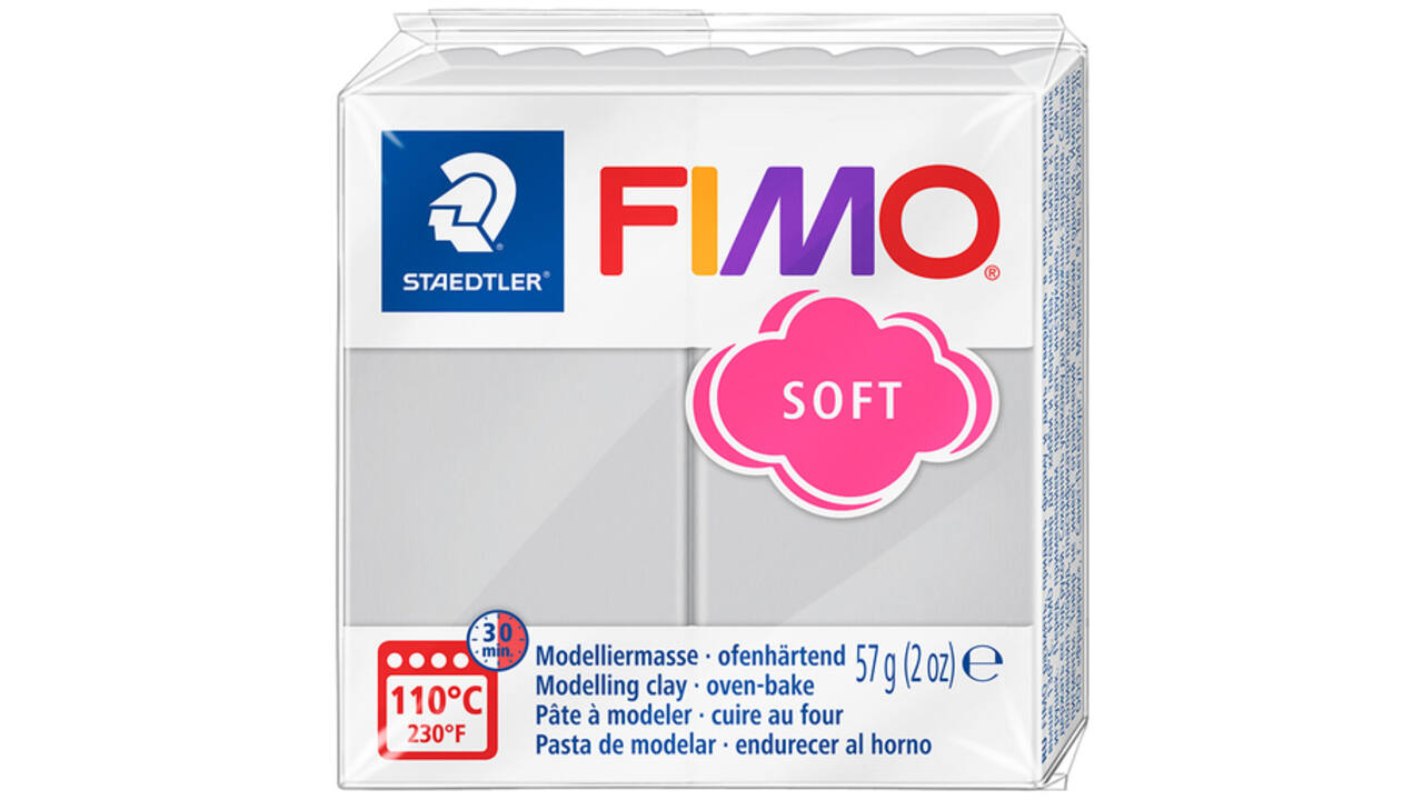 Boetseerklei Fimo soft 57 gram dolfijngrijs