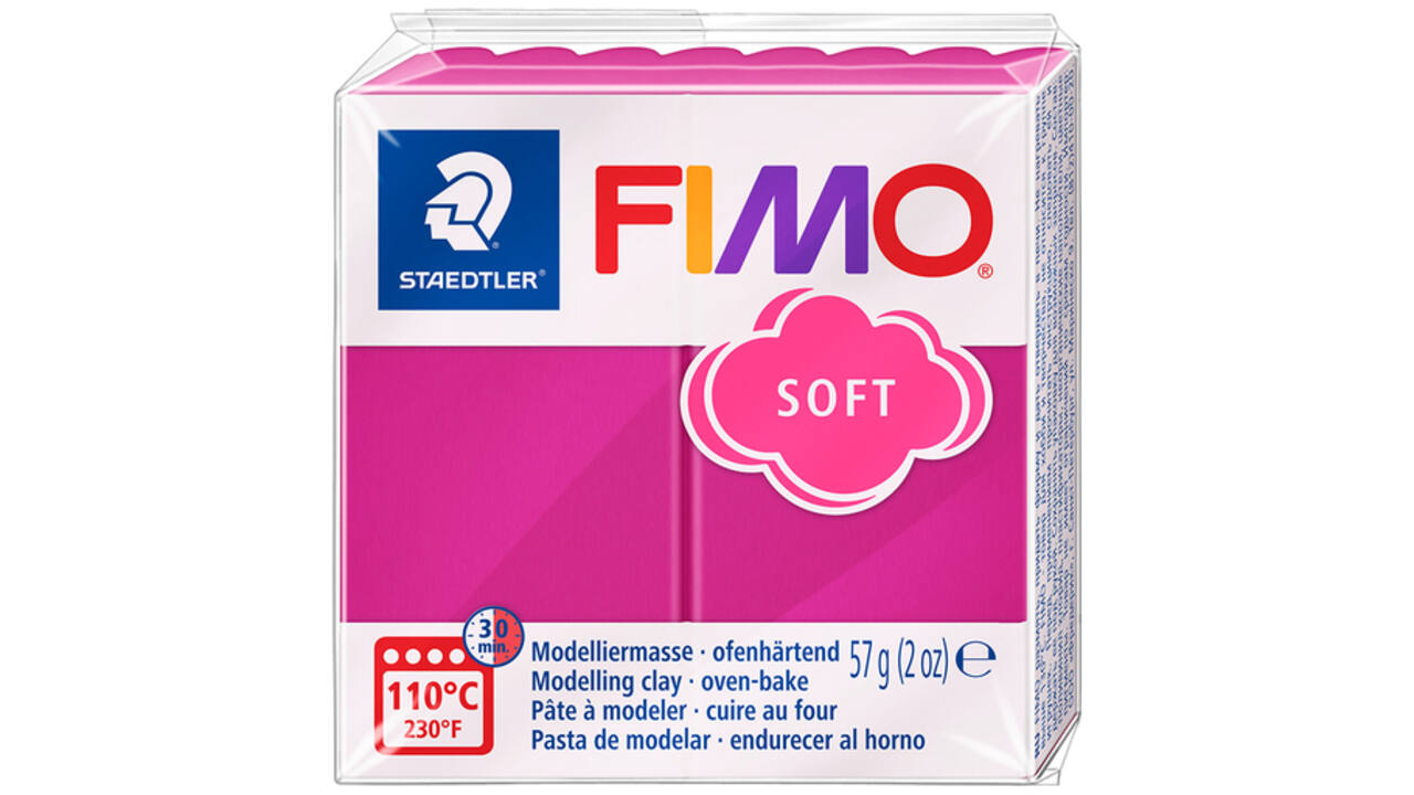 Boetseerklei Fimo soft 57 gram framboos