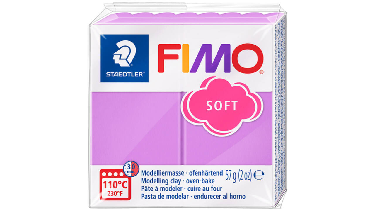 Boetseerklei Fimo soft 57 gram lavendel