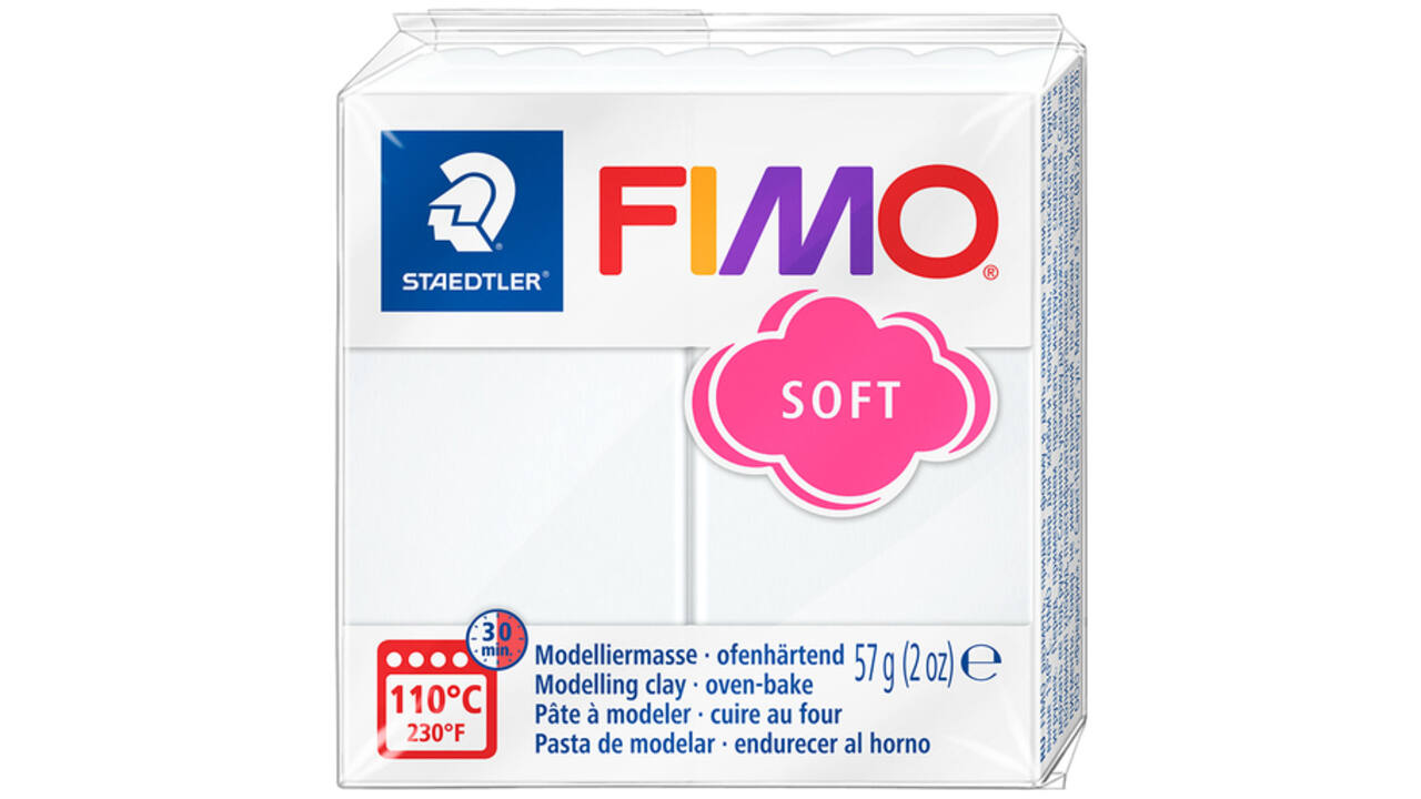Boetseerklei Fimo soft 57 gram wit