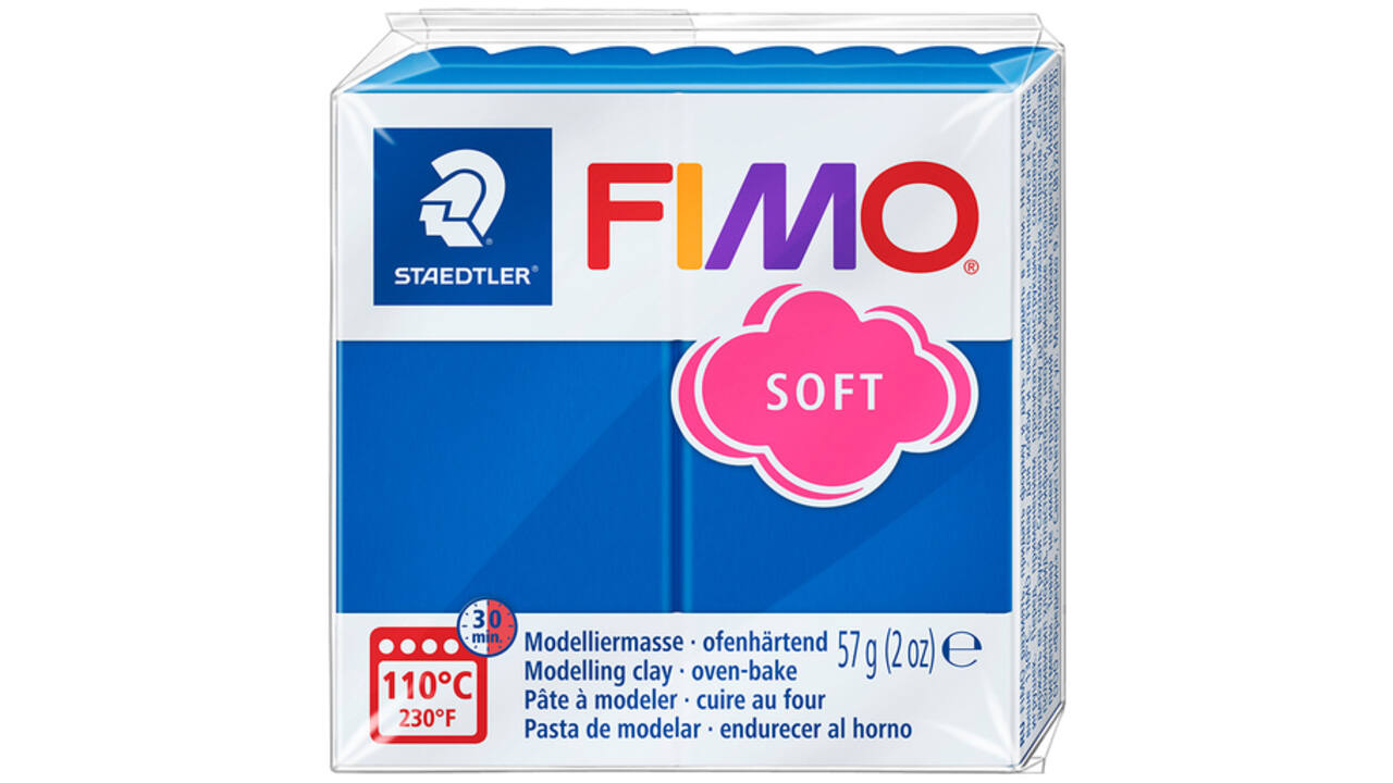 Boetseerklei Fimo soft 57 gram pacificblauw