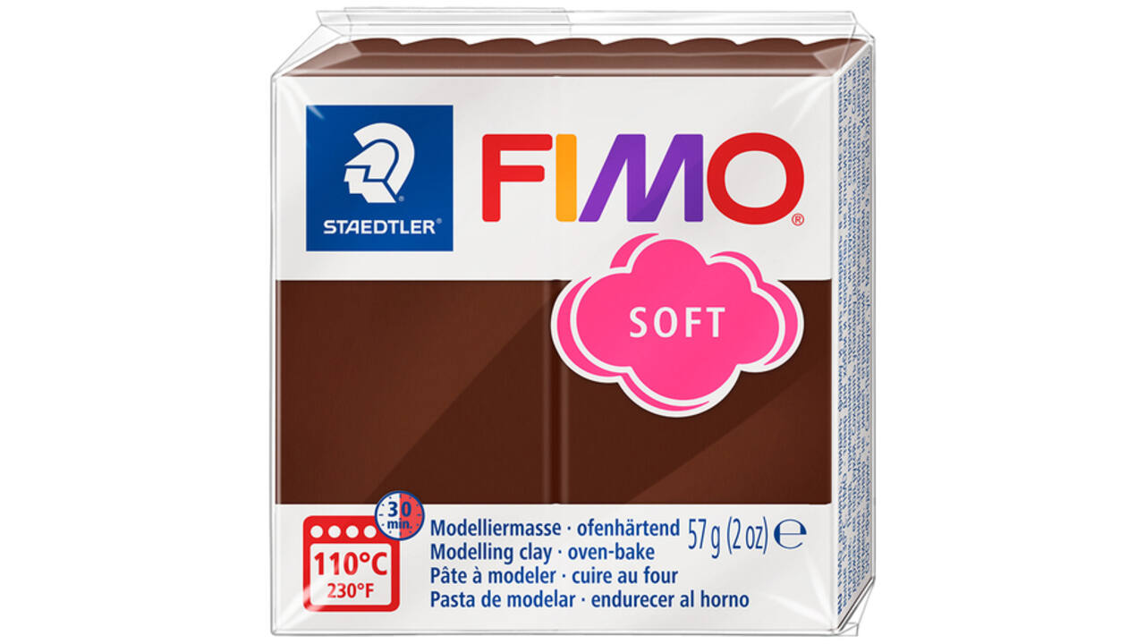 Boetseerklei Fimo soft 57 gram choco