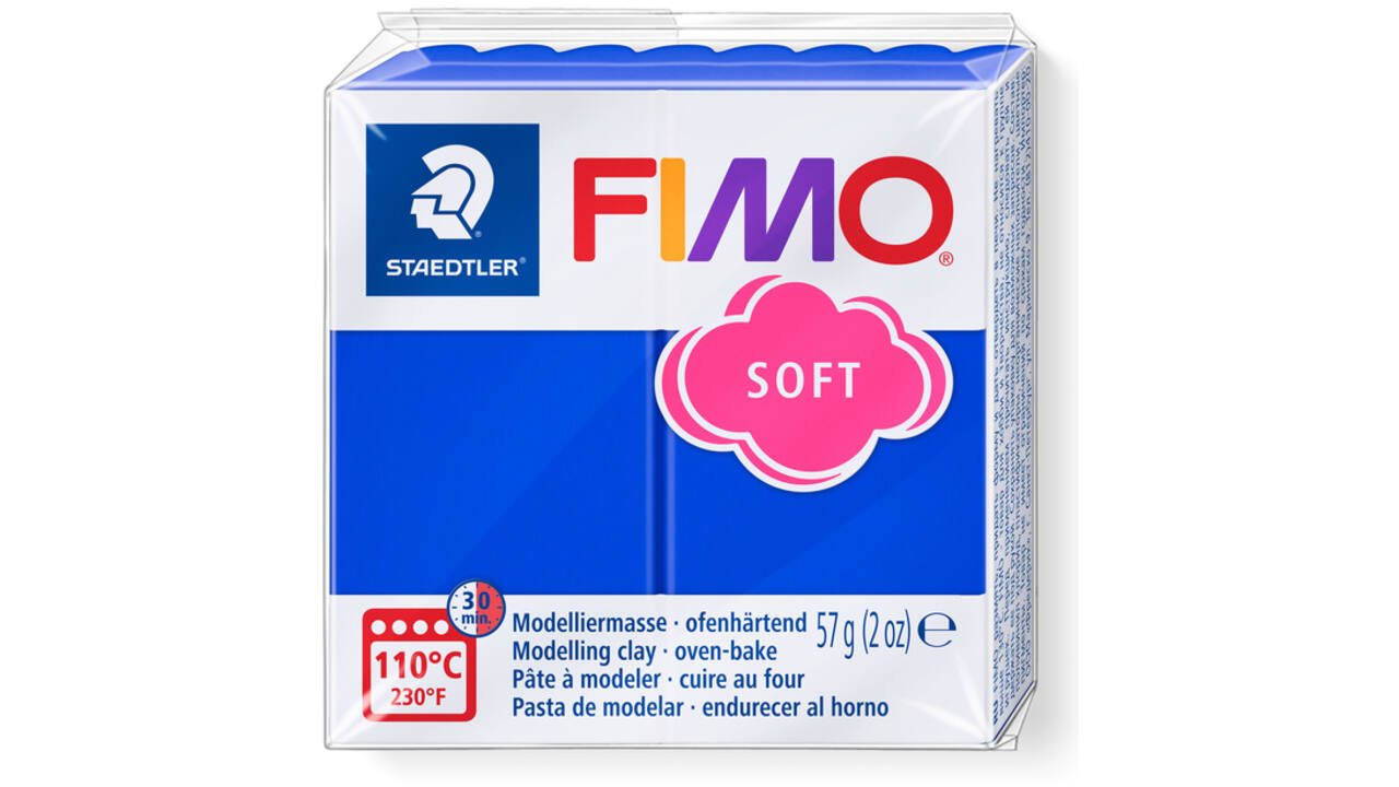 Boetseerklei Fimo soft 57 gram brilliantblauw