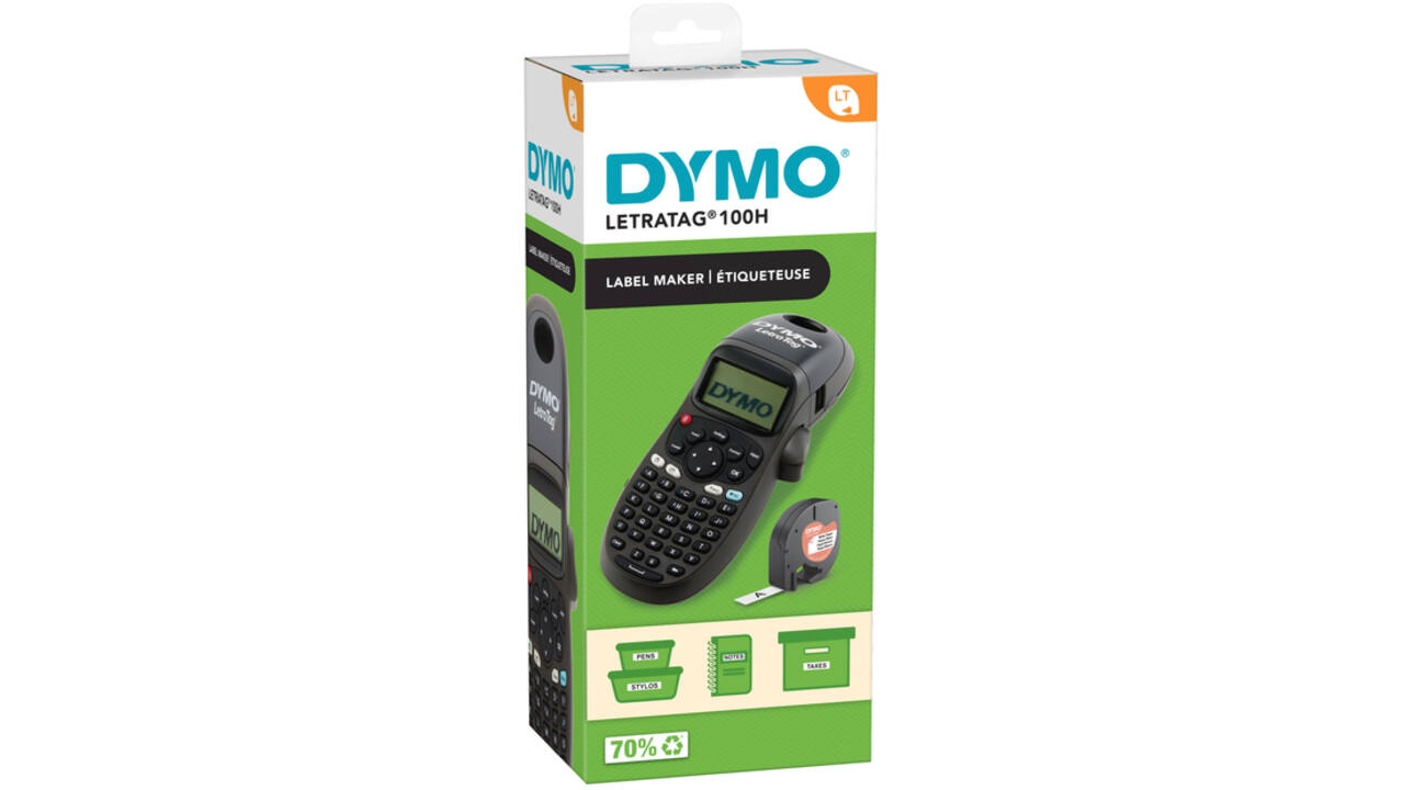Labelprinter Dymo LetraTag 100H draagbaar abc 12mm zwart