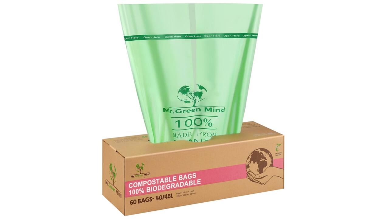 Afvalzak bio Mr.Green Mind 55x76cm 40-45 liter dispenser 60 stuks