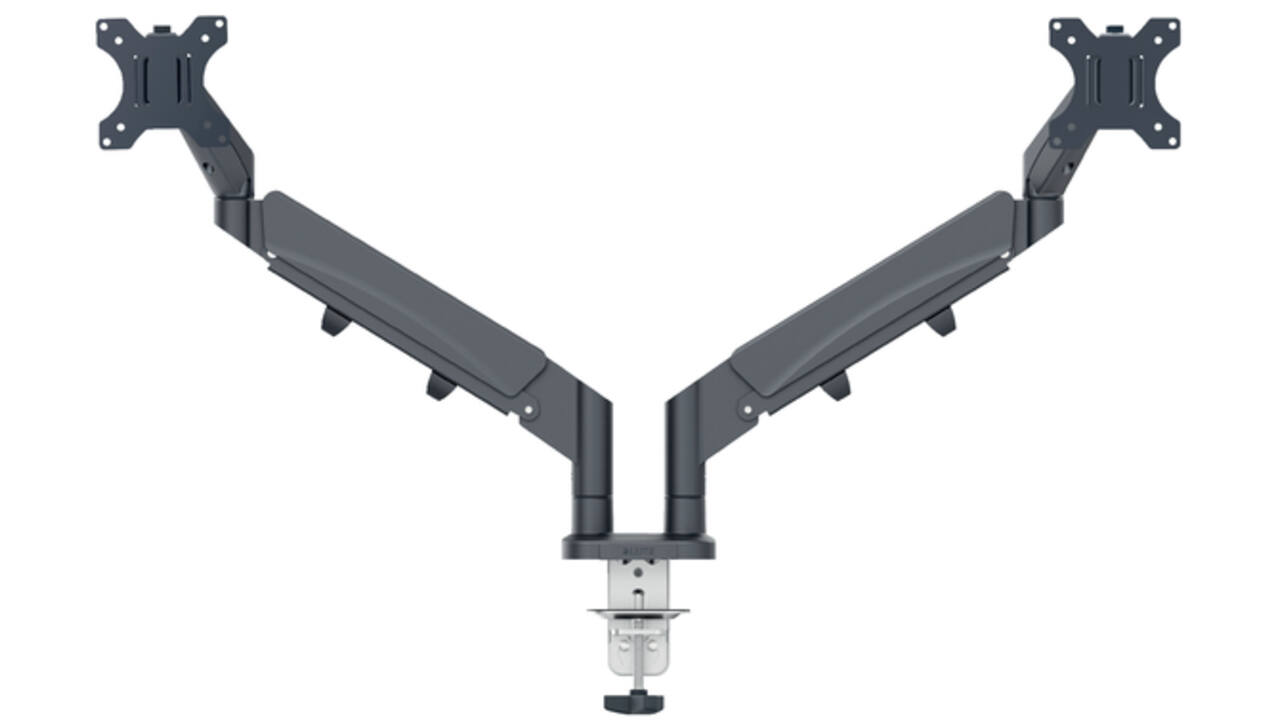 Monitorarm Leitz Ergo ruimtebesparend dubbele monitorarm