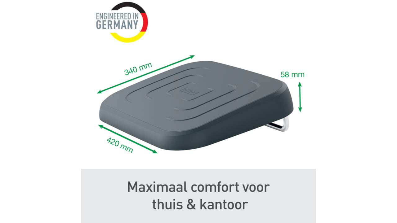 Voetensteun Leitz Ergo verstelbaar gerecycled grijs