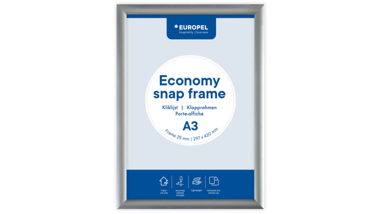 Kliklijst Europel Economy A3 zilver