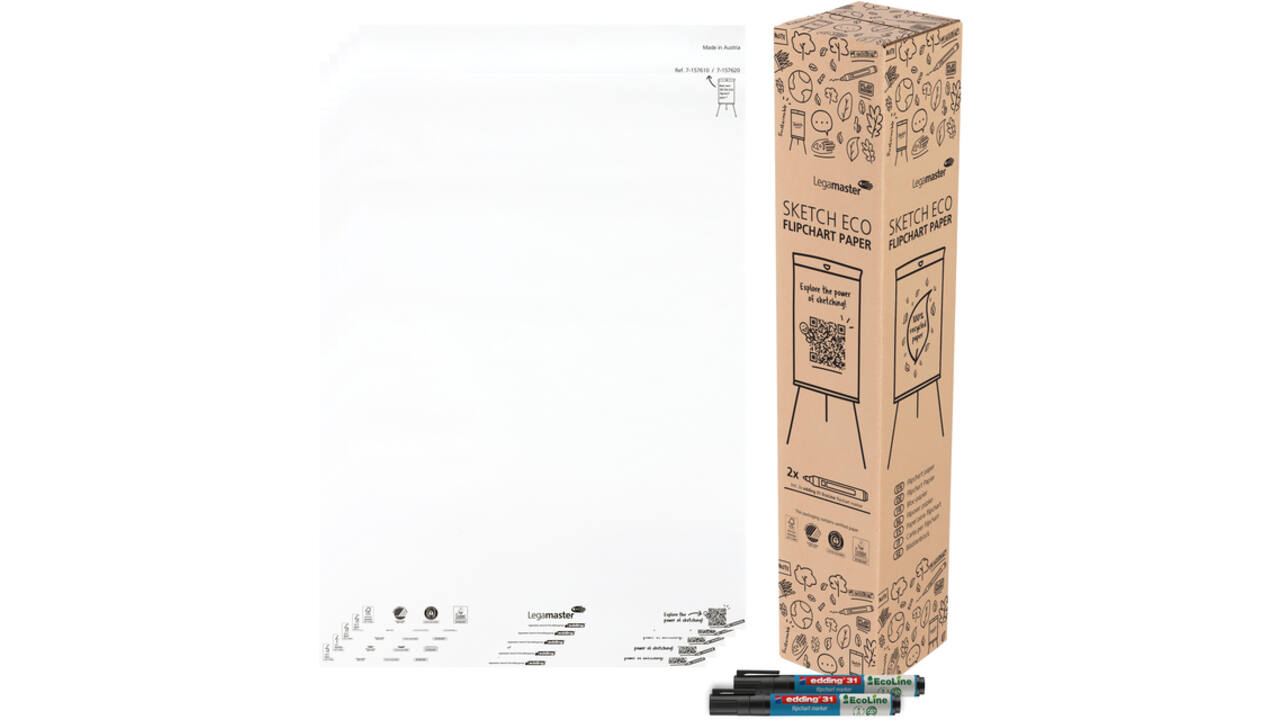Flipoverpapier Legamaster SKETCH ECO blanco 5x 20 vellen