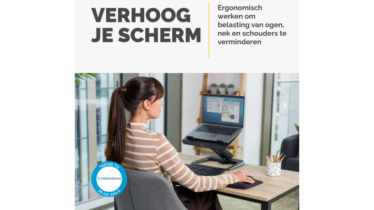 Laptopstandaard Fellowes Hana LT zwart
