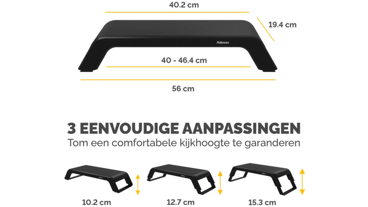 Monitorstandaard Fellowes Hana LT zwart