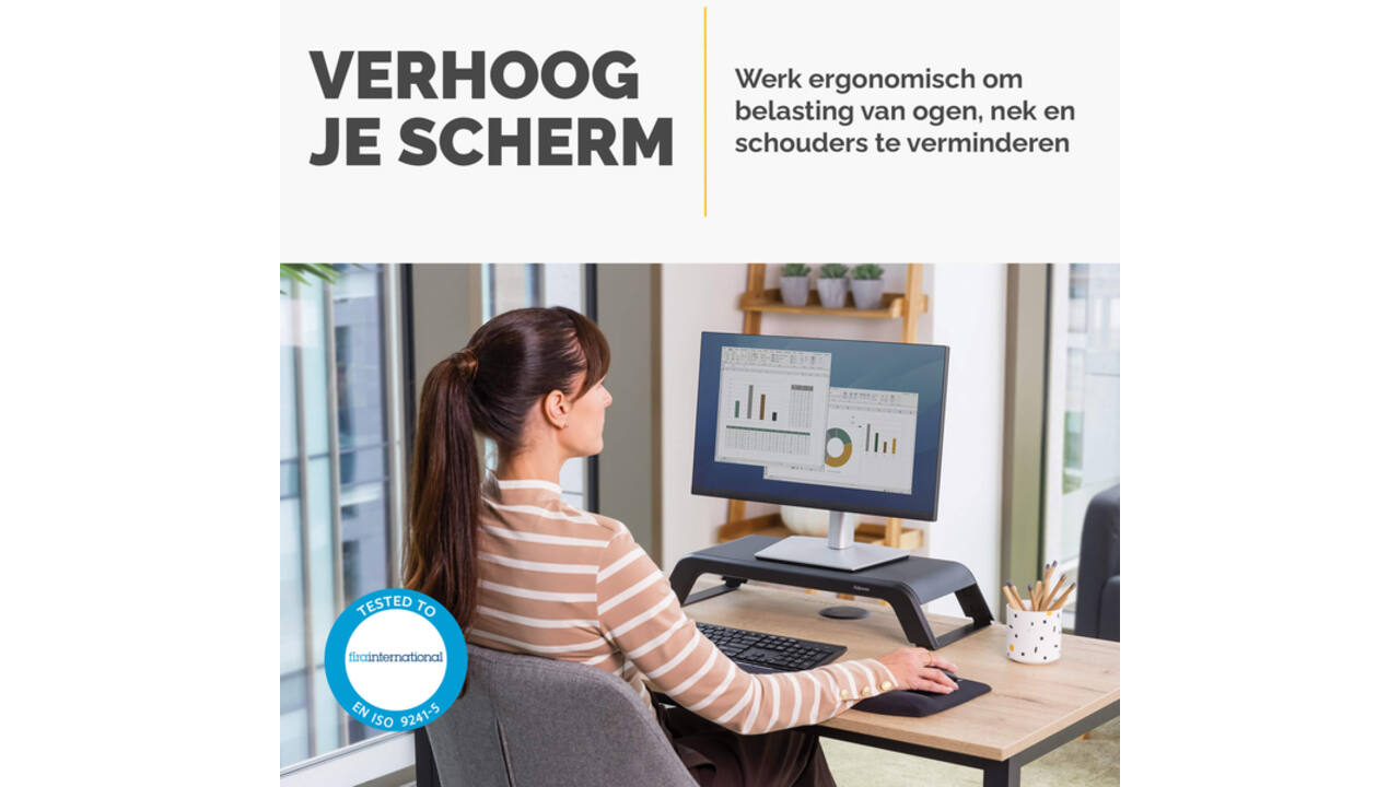 Monitorstandaard Fellowes Hana LT zwart