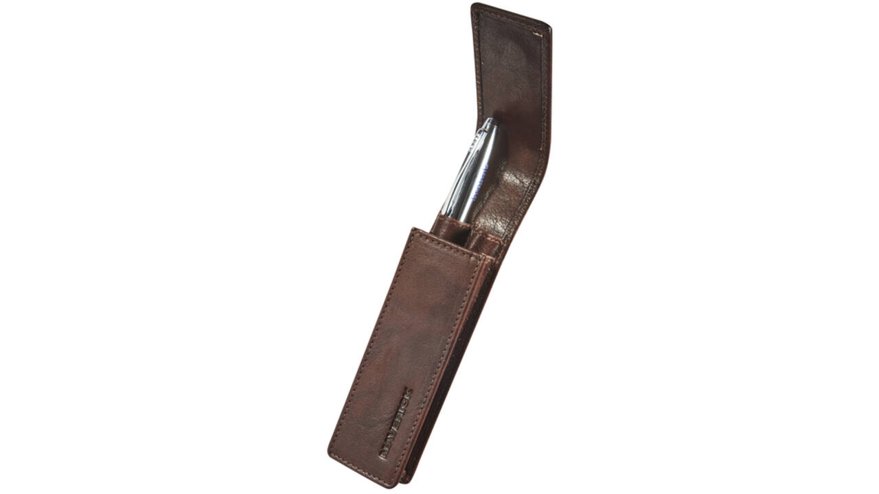 Pennenetui Maverick Rough Gear Brown 2-delig